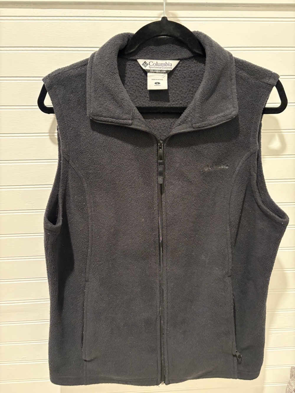 Columbia Dark Gray Fleece Vest - Zip Front